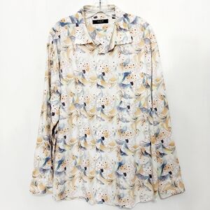 🔵BOGO FREE🔵 Axis LA Button Down Shirt Mod Hippie Design Sz XXL